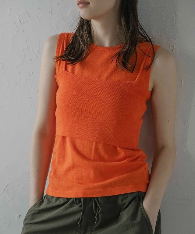 キャミソールセットノースリーブトップス【t-10450】.