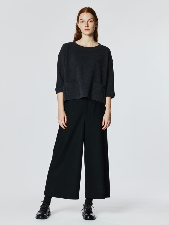 【mizuiro ind ミズイロインド】WOOL BLEND FLARE PANTS ウールブレンドフレアパンツ 4-260012 (2COLORS)