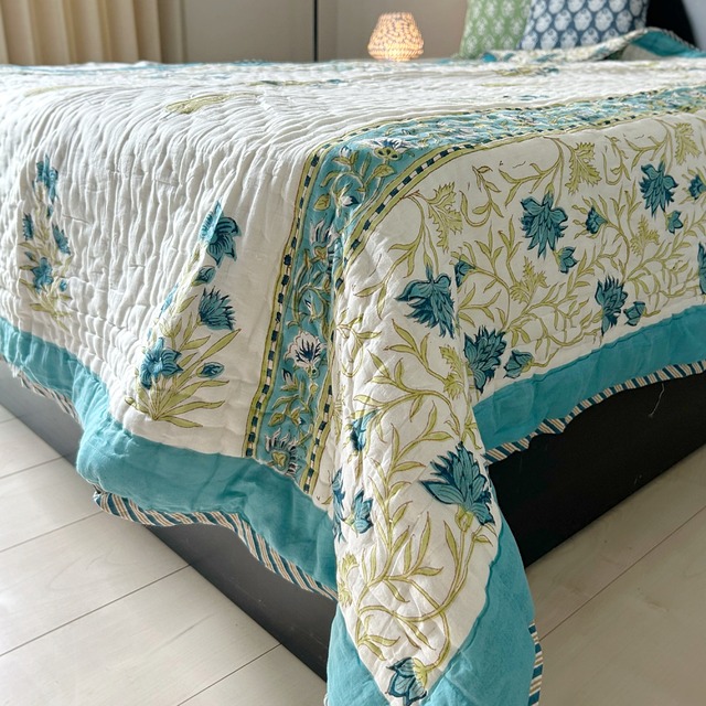 ランチョンマット　B　ブロックプリント　ANOKHI