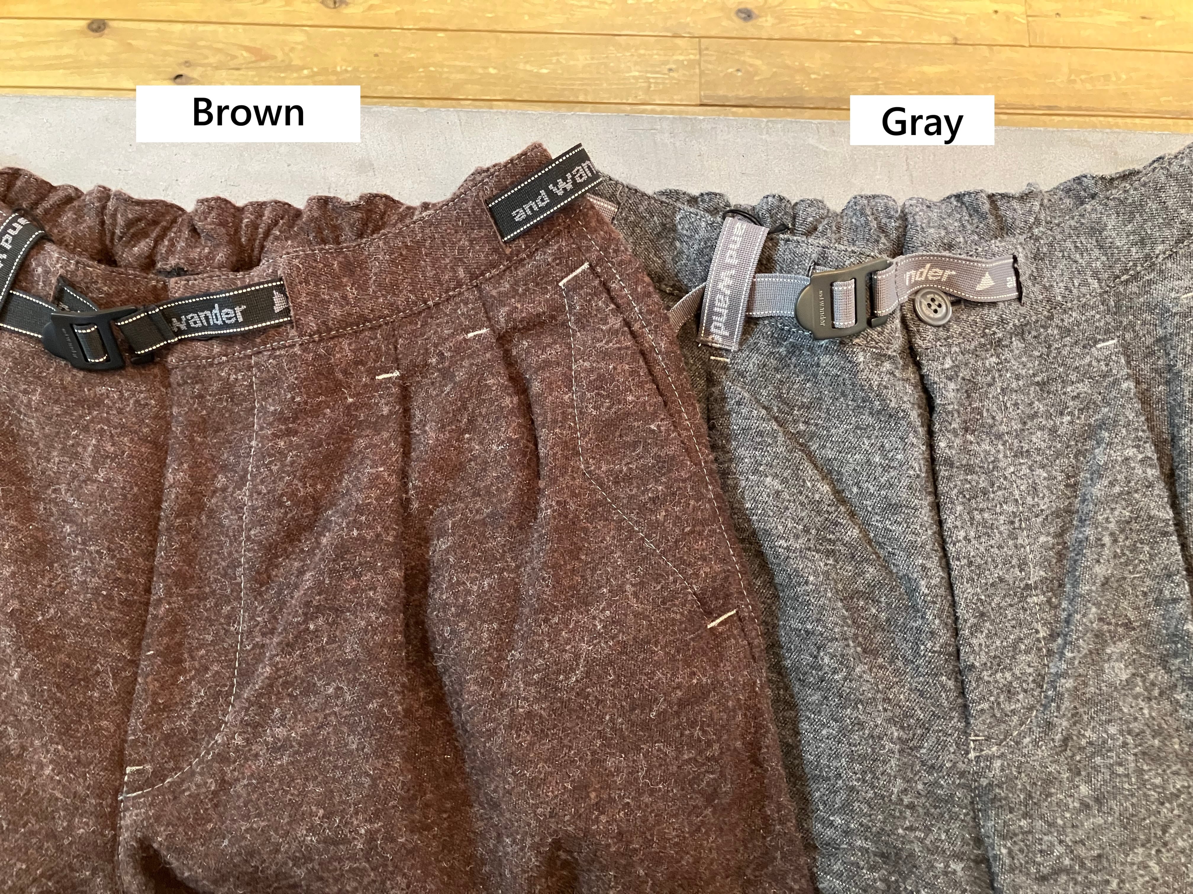 andwander】wool twill wide pants | GLB STORE