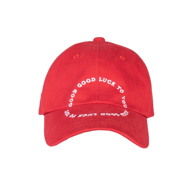 [LKCS] round typo ballcap RED 正規品 韓国ブランド 韓国ファッション キャップ 帽子 bz20103009