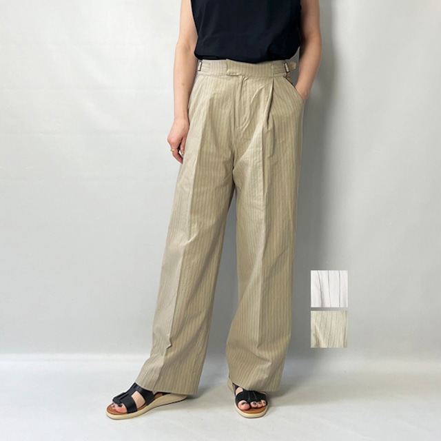 KAMILi カミリ COTTON LINEN STRIPE PANTS 2401PT02 2024春夏新作 [送料無料]