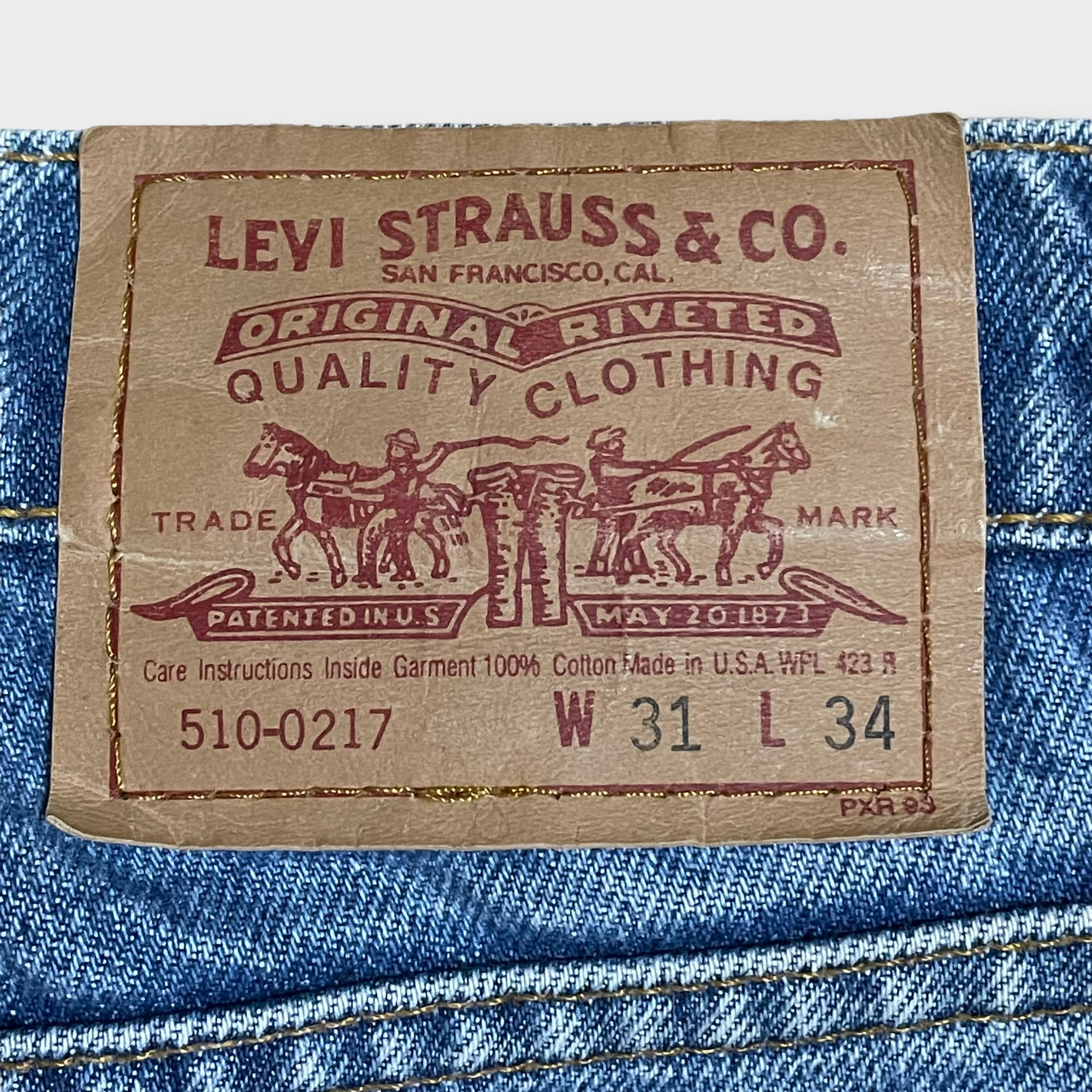 LEVI'S】90s USA製 510-0217 デニム ジーンズ ジーパン スリム ...