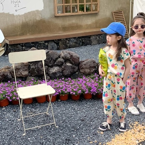 夏花柄ベスト&ボトムスセット