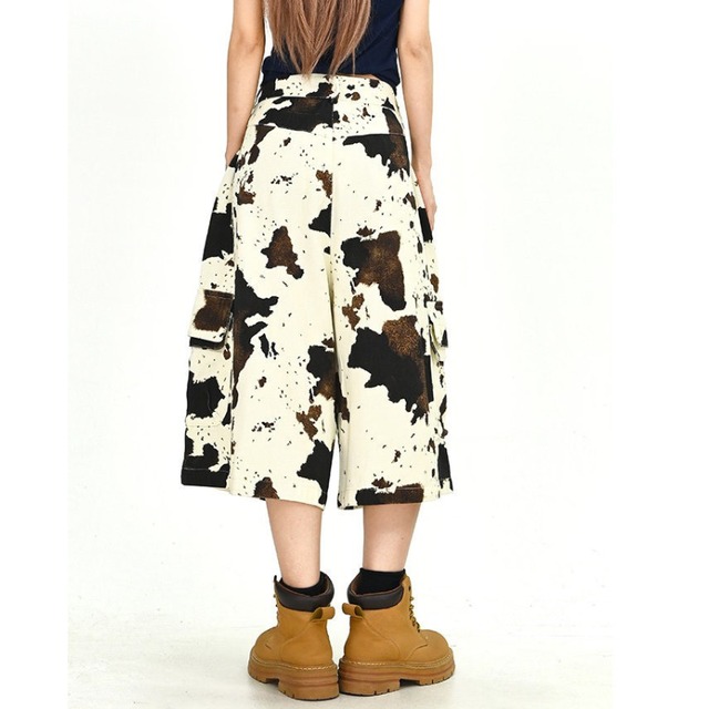 cow pattern cropped pants　カウパターンクロップドパンツ　J1812