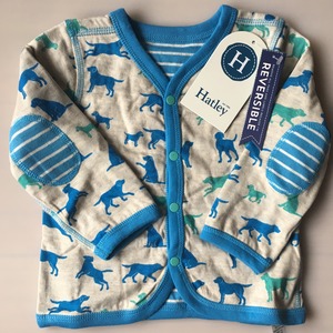 SALE　Hatley Pup play Reversible mini Cardigan　リバーシブルカーディガン