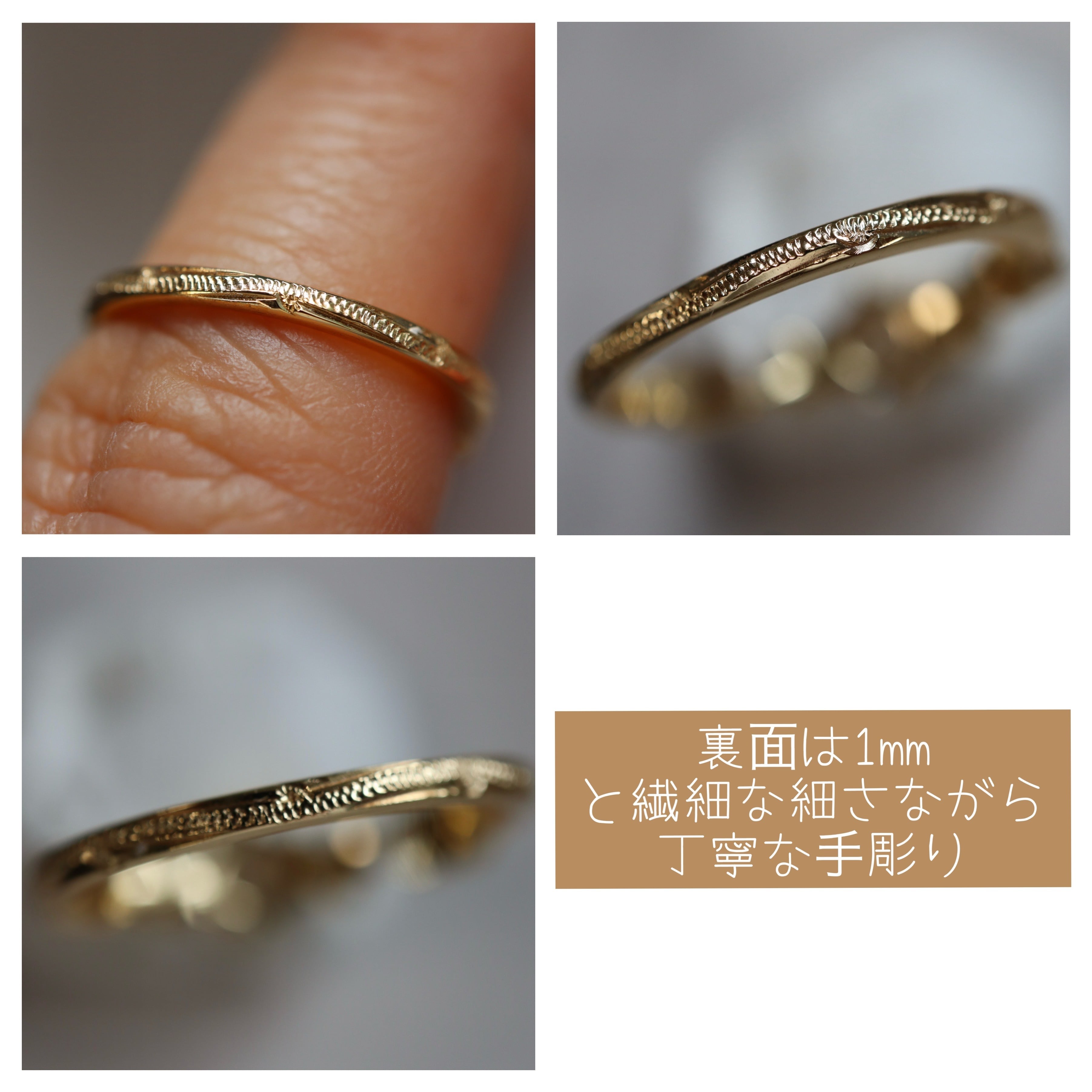 手彫り】Cz Diamond×Plumeria ring Hawaiian jewelry(Czダイヤモンド