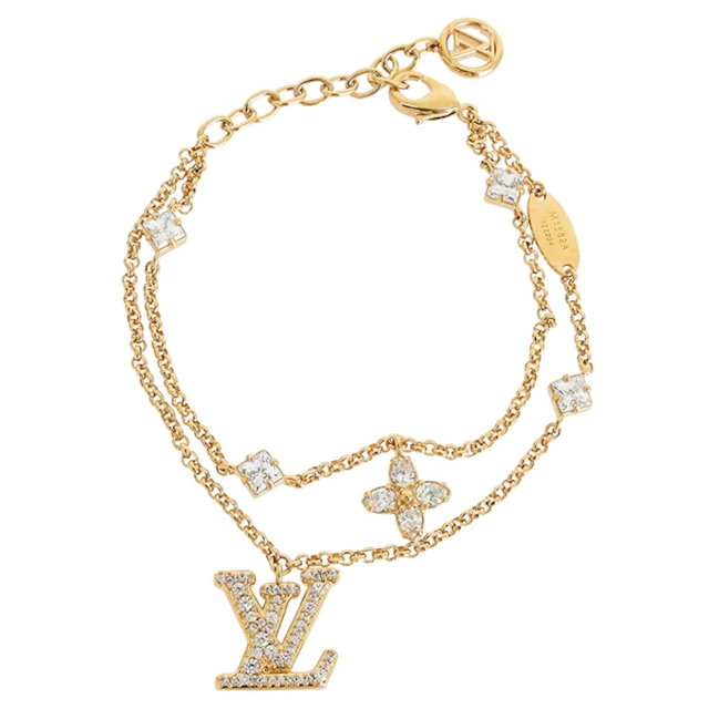 New LOUIS VUITTON ルイヴィトン ブレスレット レディ LV メタル ストラス ゴールド アクセサリー 小物 バングル 新品 New LOUIS VUITTON ルイヴィトン ブレスレット レディ LV メタル ストラス ゴールド アクセサリー 小物 バングル 新品