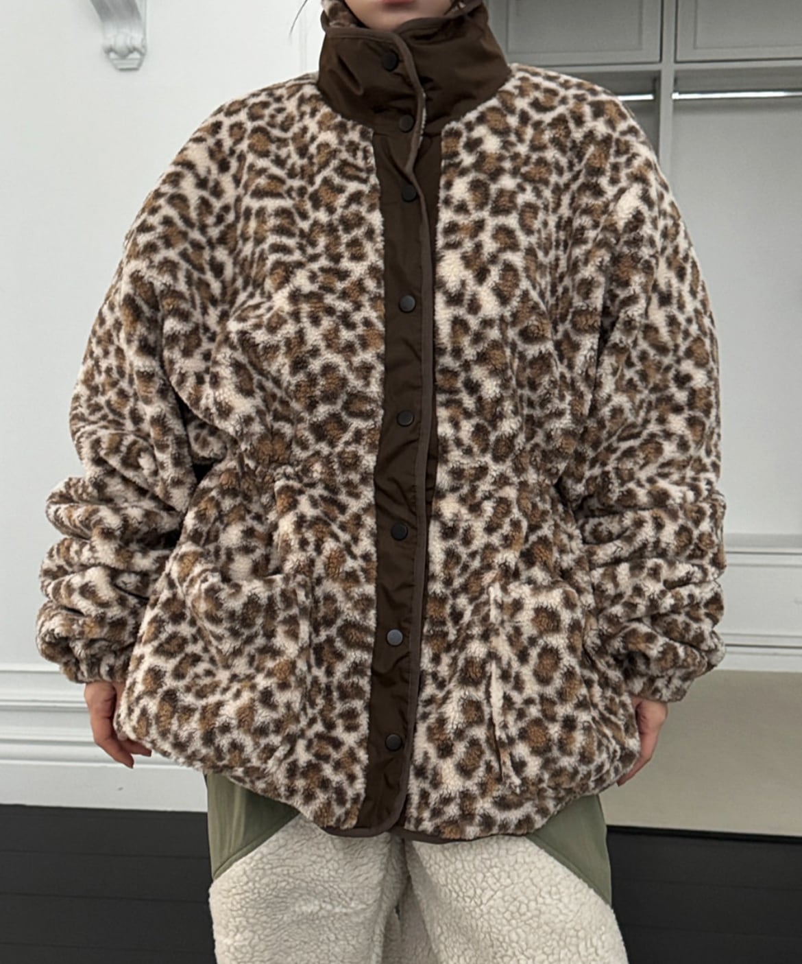 HIDE AND SEEK】Boa Half Zip Jacket(24aw) -Panther (ハイドアンド