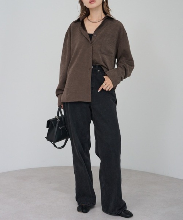 しなやかスエードシャツ