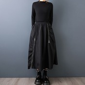 アシンメトリー ファスナー ギャザー スカート  00278