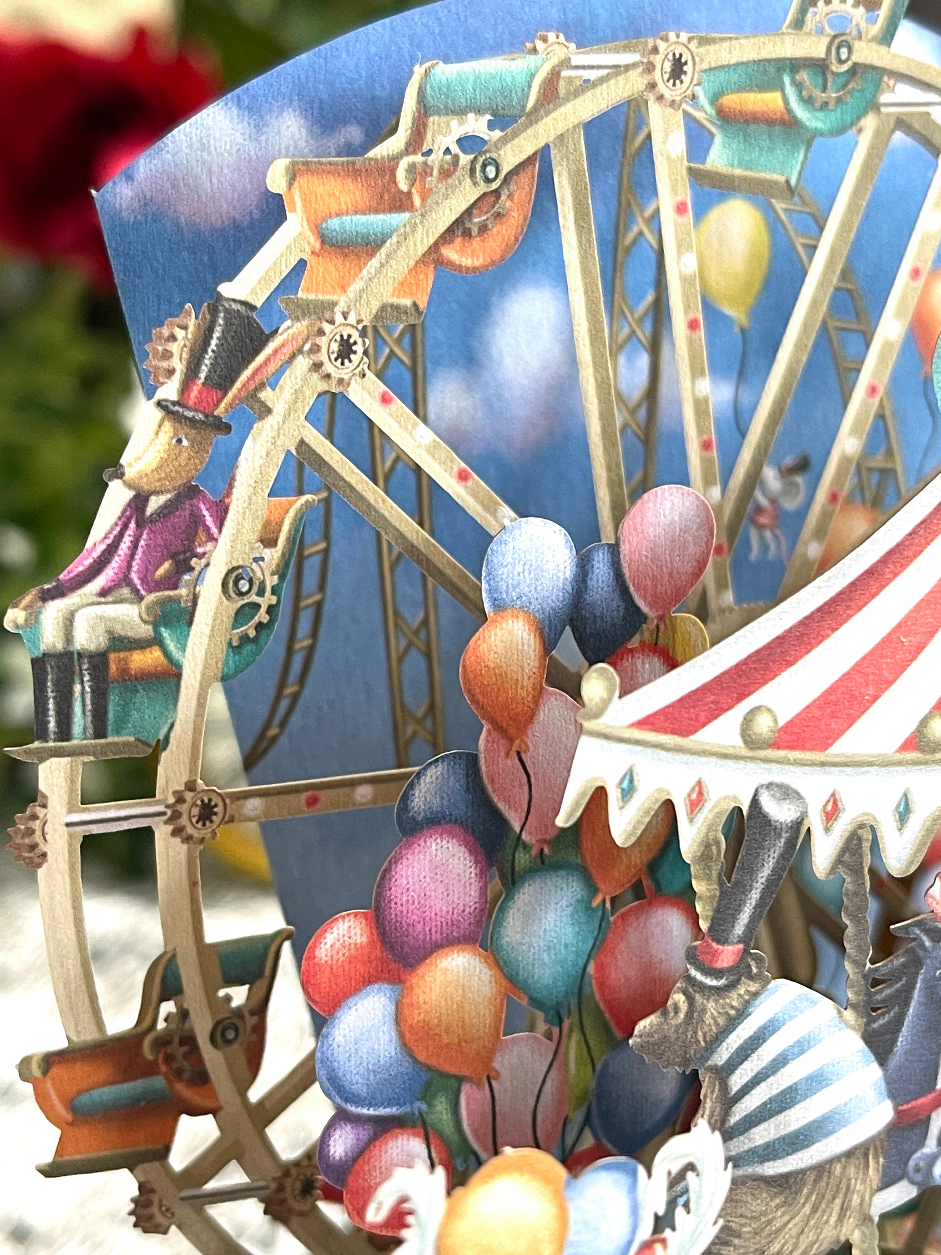 ◇Me&McQ◇メリーゴーランド◇ 遊園地◇◇立体3D◇グリーティング
