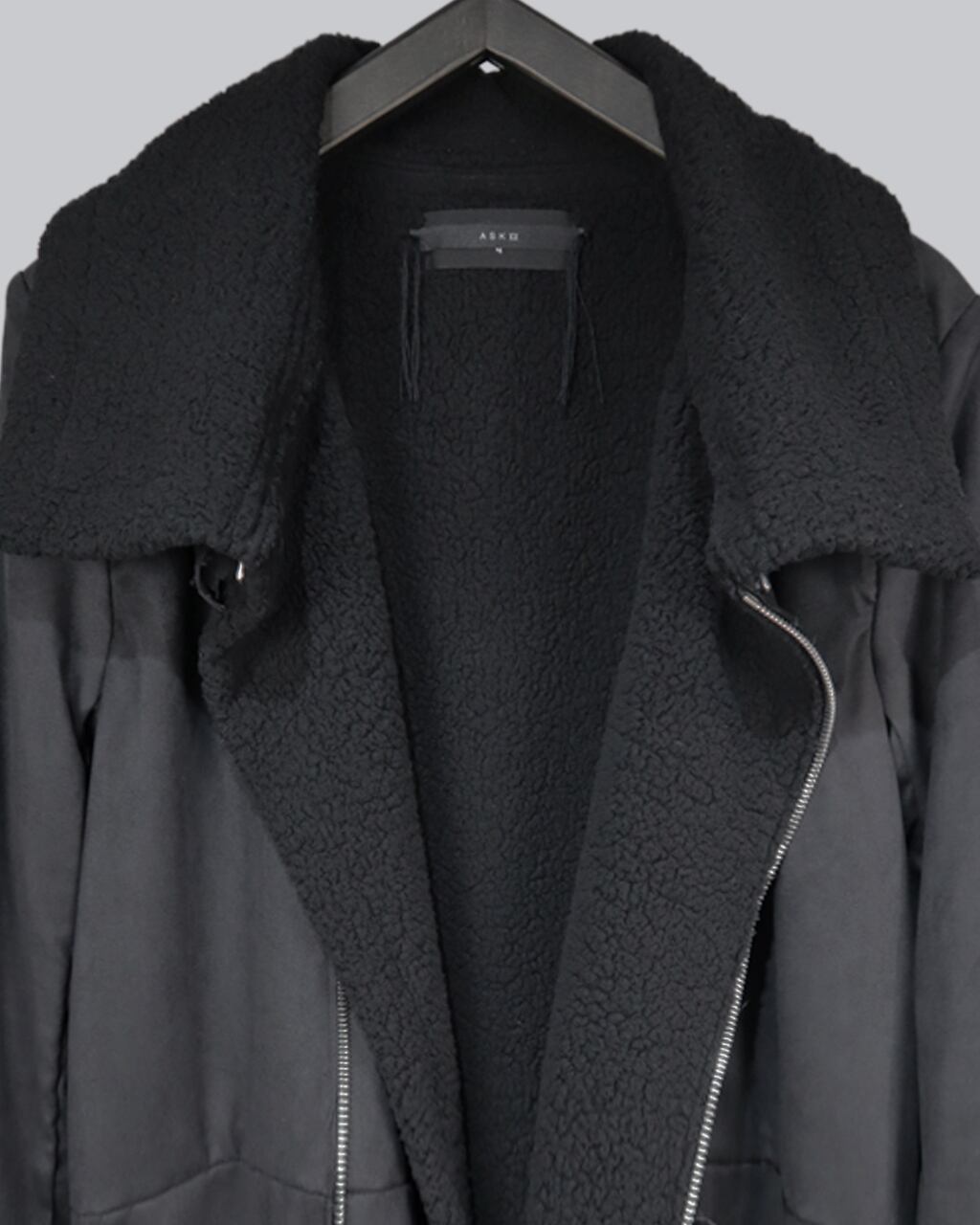 ASKYY / HIGHNECK MOUTON COAT / BLK×BLK | ASKYY TOKYO FLAGSHIP