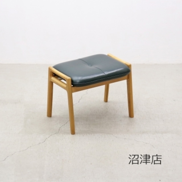 【沼津店】浜本工芸 本革 オーク材 オットマン スツール レザー モダン RDT21142