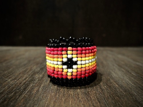 SATANTA サタンタ BEADS LEATHER RING 001