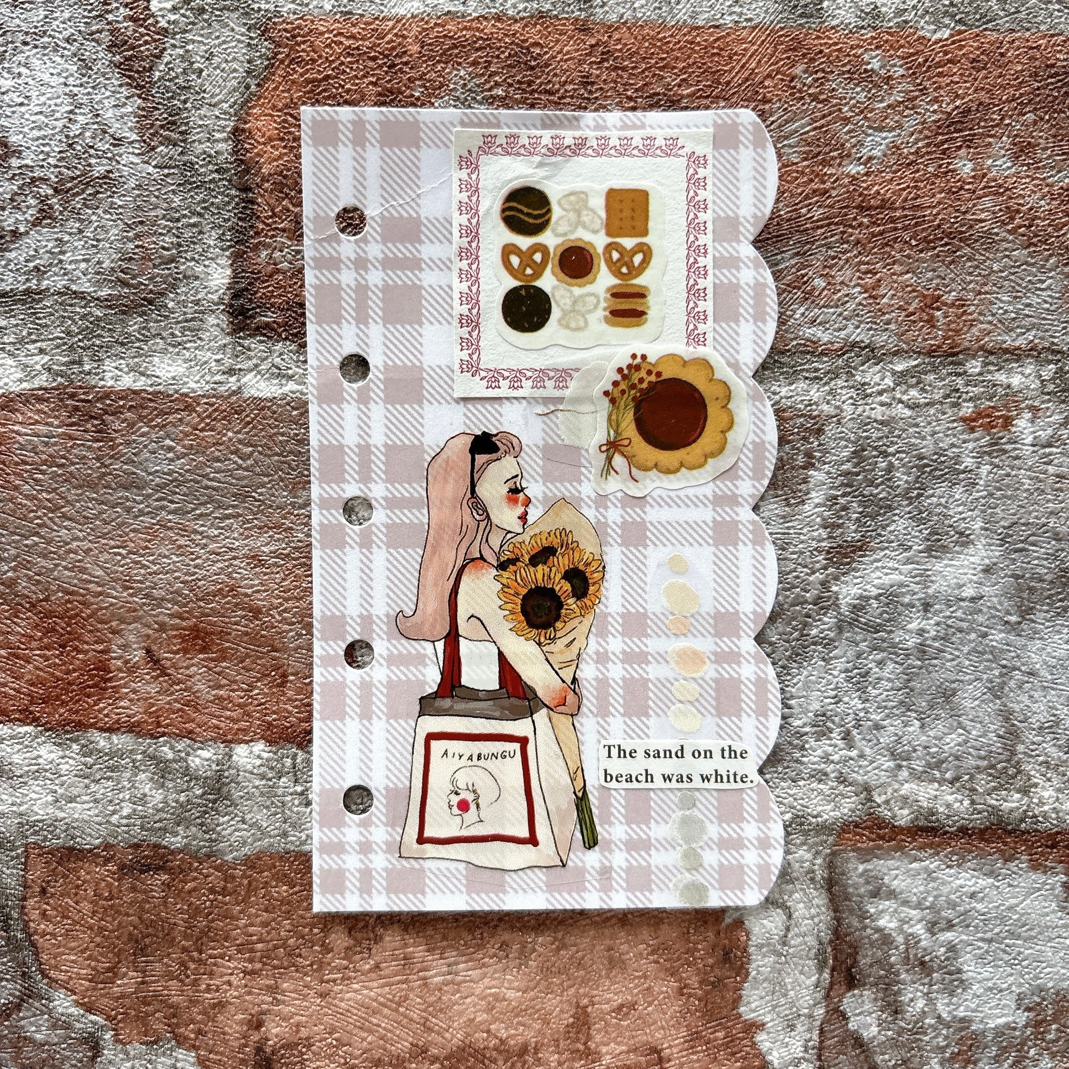 M5【もこもこリフィル】タータンチェック柄 システム手帳 リフィル