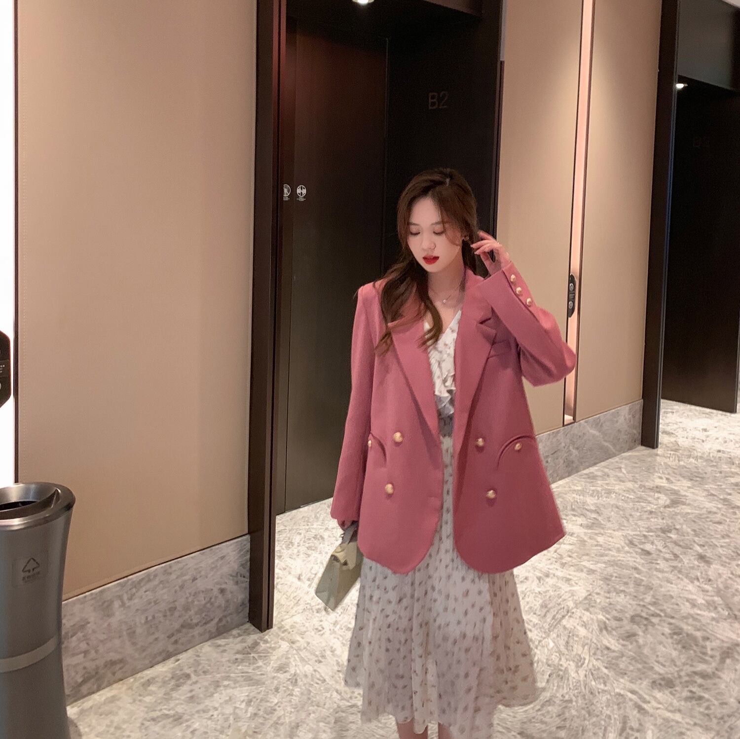 ジャケット スプリングスタイルダブルブレスト 春物 6Du_Shop_Women57812773994