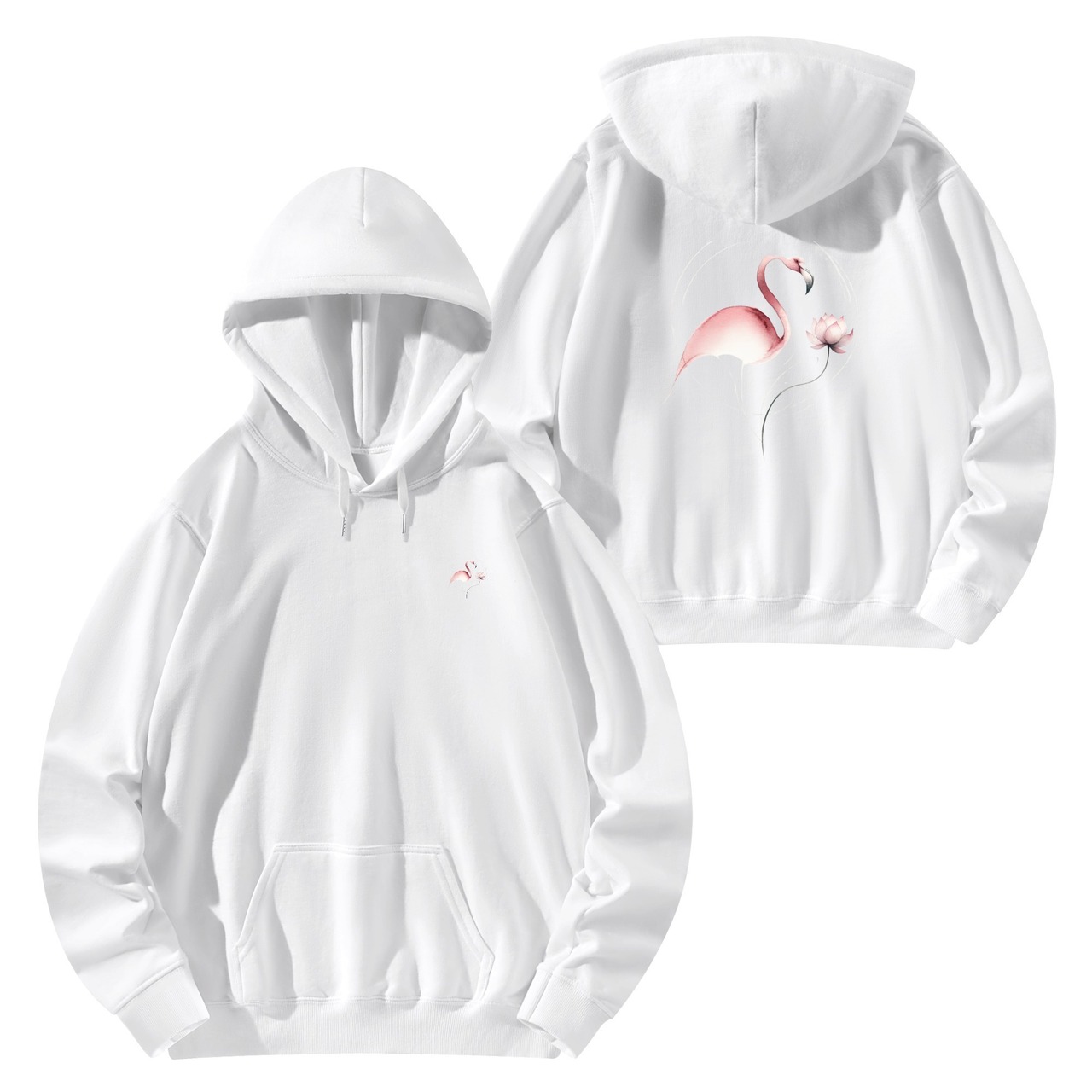Unisex Front & Back Printing Cotton Hoodie FL 4805