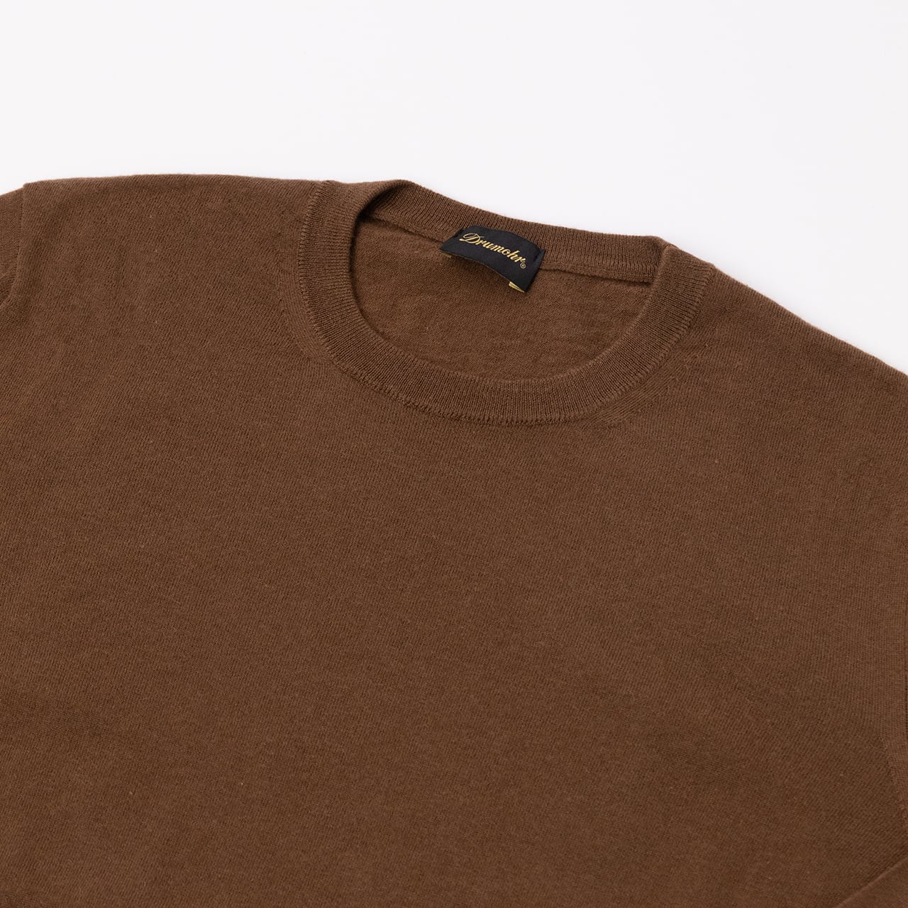 Drumohr ブラウンベージュ クルーネックセーター Drumohr online shop