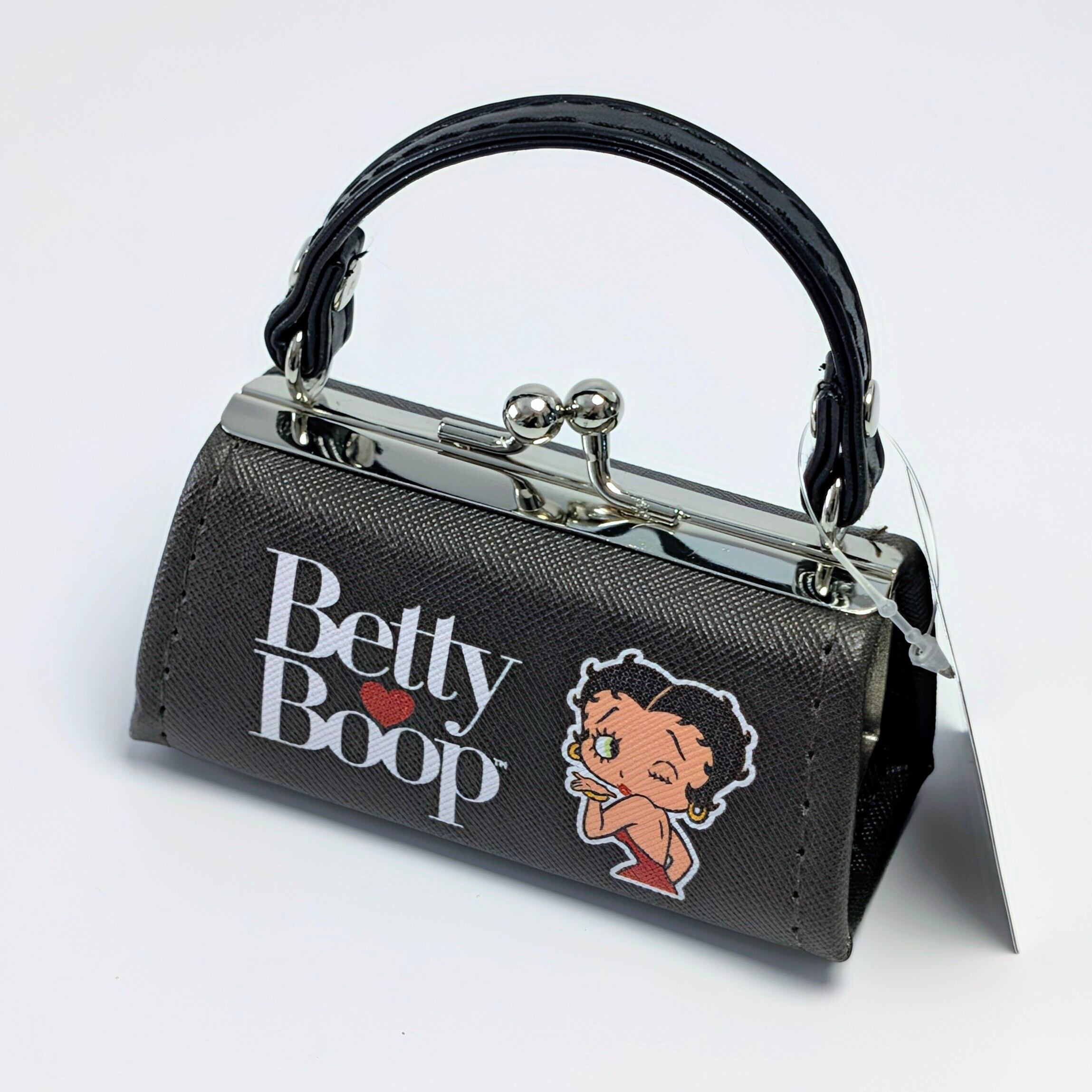 ✨️❦カバンに付けたら超ラブリー❦✨️【 Betty Boop ベティー・ブープ 】『 BLACK 』ミニ パース / ミニポーチ / ピルケース / コスメ / 小銭入れ〚アメリカン雑貨 アメトイ〛
