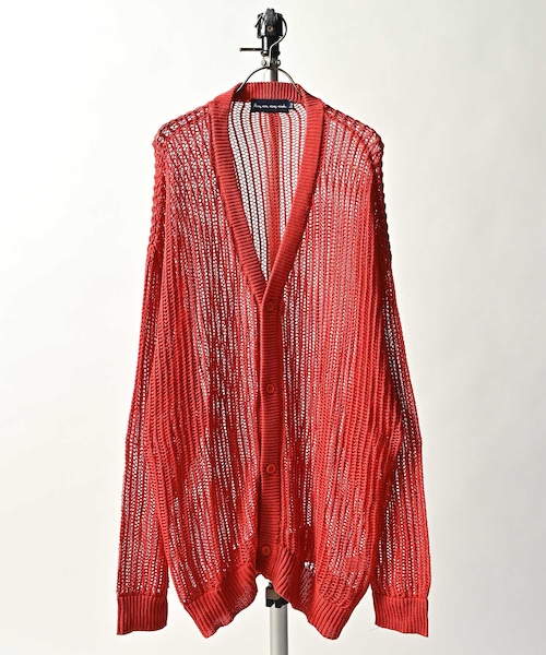 many men many mind loose silhouette mesh knitted cardigan (ORG) M2311050