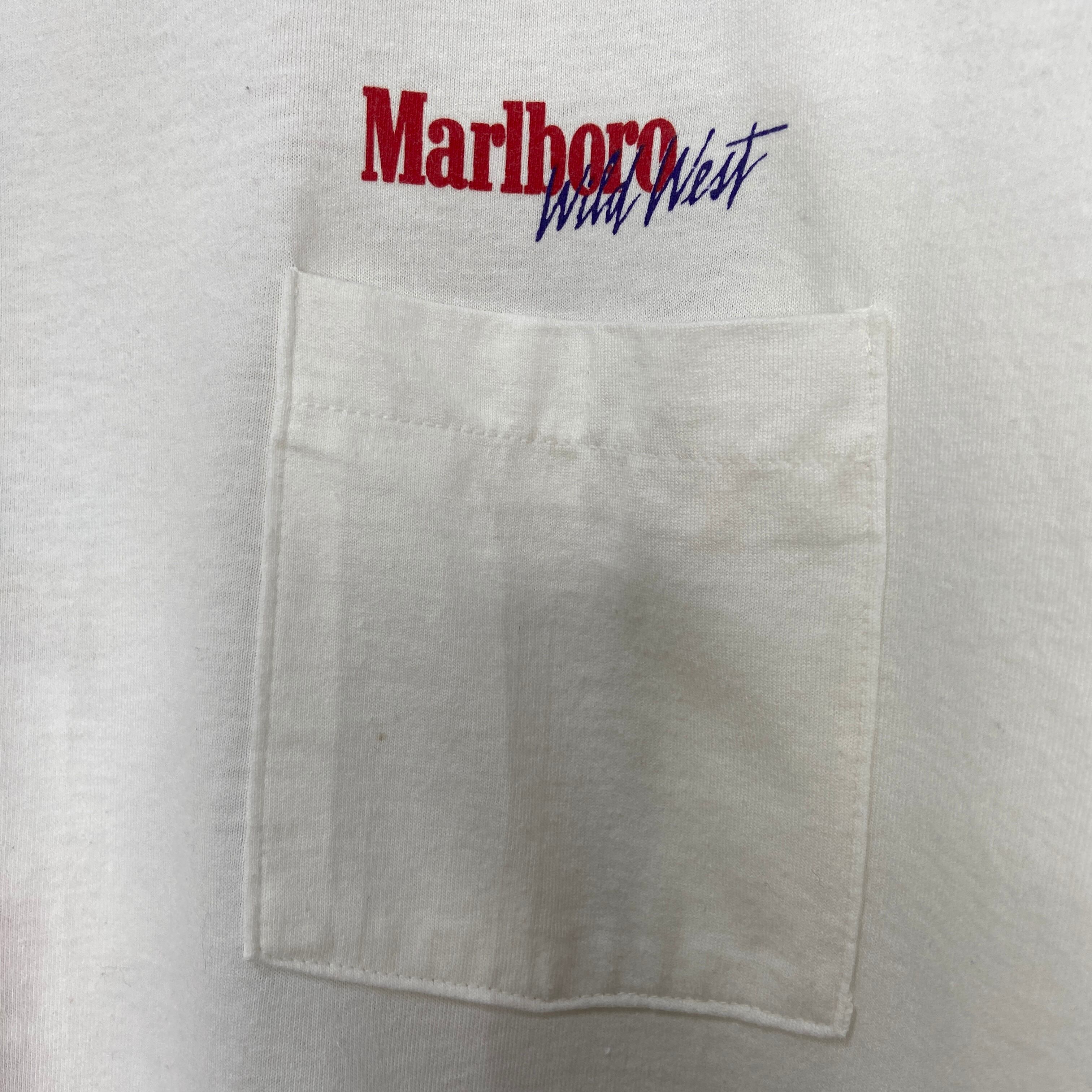 90s USA Marlboro マルボロTシャツ プリントT ポケT 白 XL | 古着屋 Uan