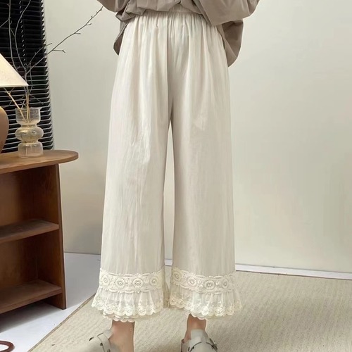 2色/裾レースペチパンツ ・12503