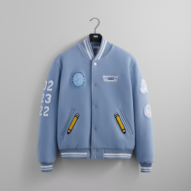 KITH x Invisible Friends M - Wool Bomber Jacket, Light Blue