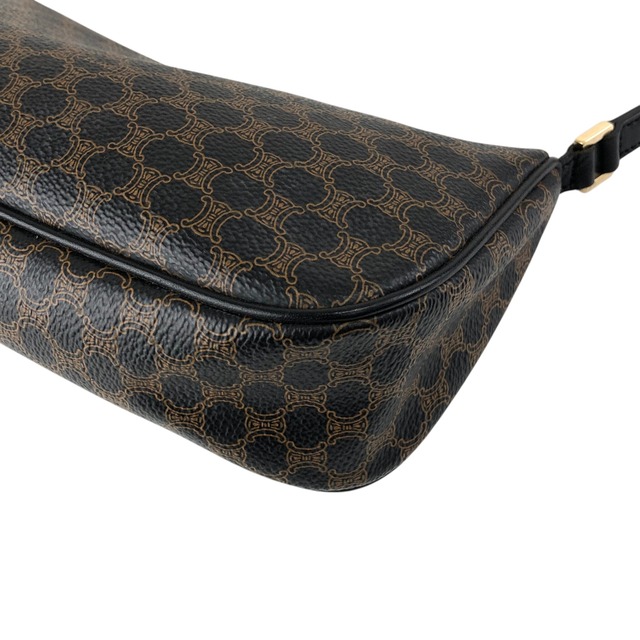 CELINE セリーヌ マカダム ハンドバッグ ブラック PVC ホーボーバッグ ミニバッグ vintage ヴィンテージ オールド f52hnu