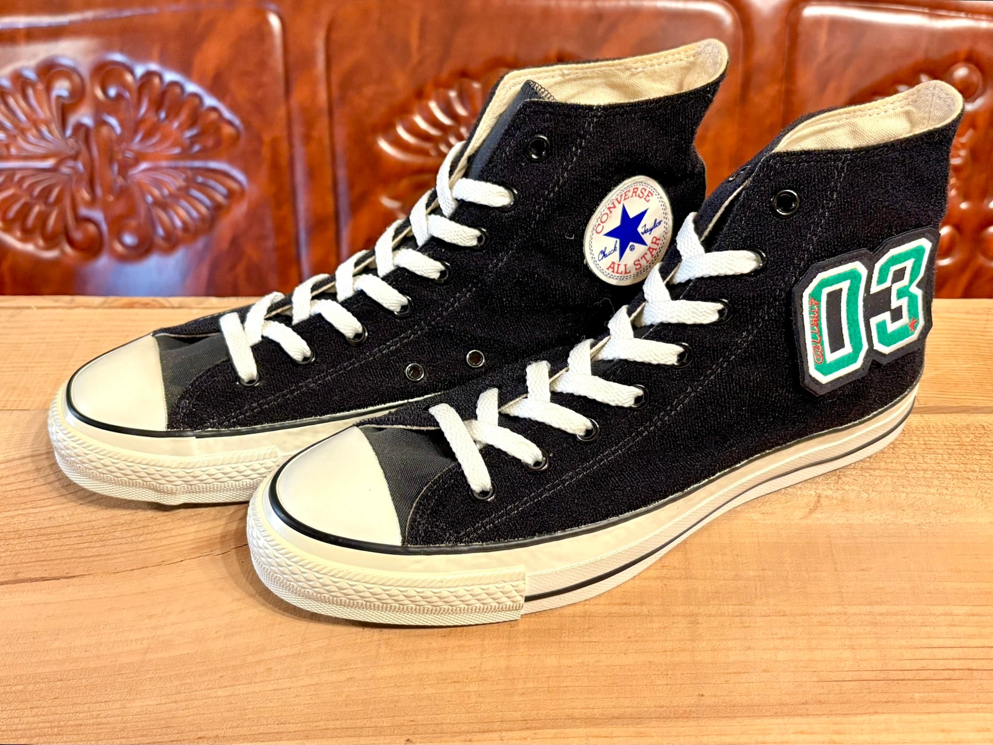 converse(コンバース) ALL STAR  LETTERED(オールスター レタード)Hi 黒 9.5 28cm ワッペン 258