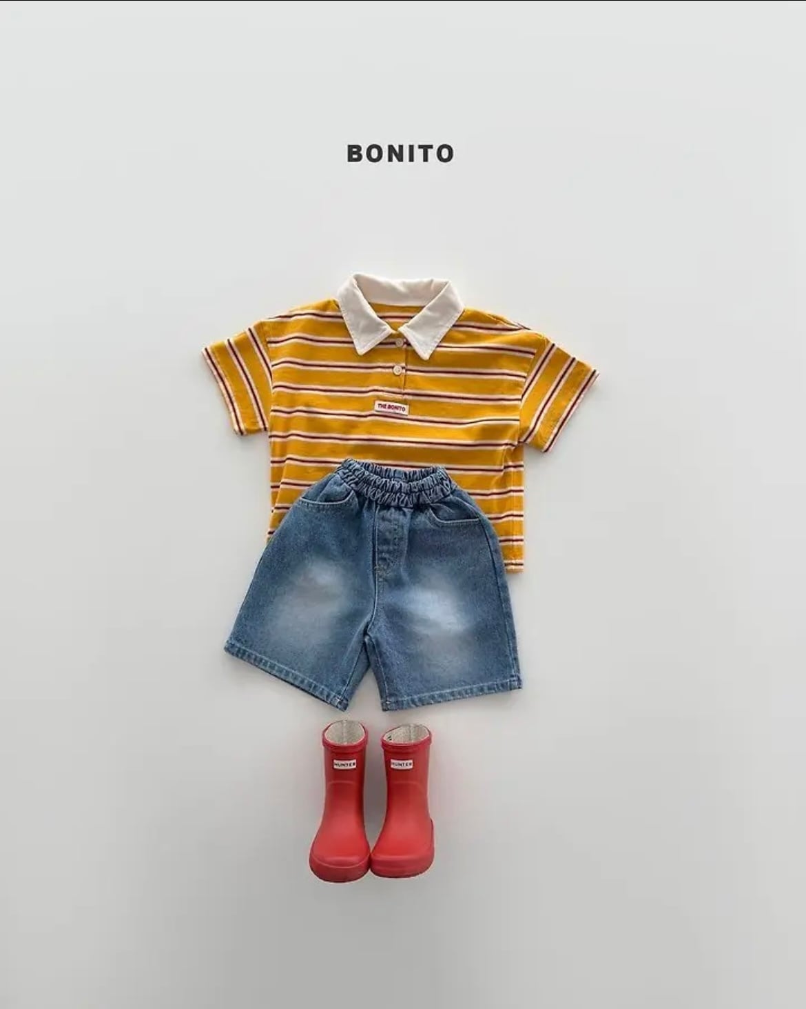 ストライプコッラーレT/BONITO