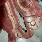 アルゼンチン産 インカローズ(ロードクロサイト) バタフライ カービング スタンド付き＊天然石インテリア