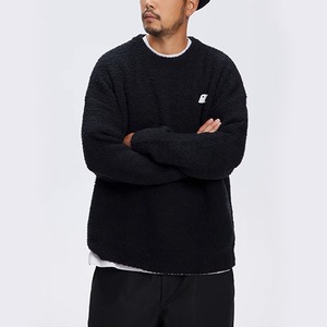 ★SINGLE-SIDED VELVET ROUND NECK SWEATER　　　A0834