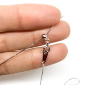 ラベンダー色で大人っぽく！翡翠一粒シルバーネックレス A貨翡翠 jd_ne1075