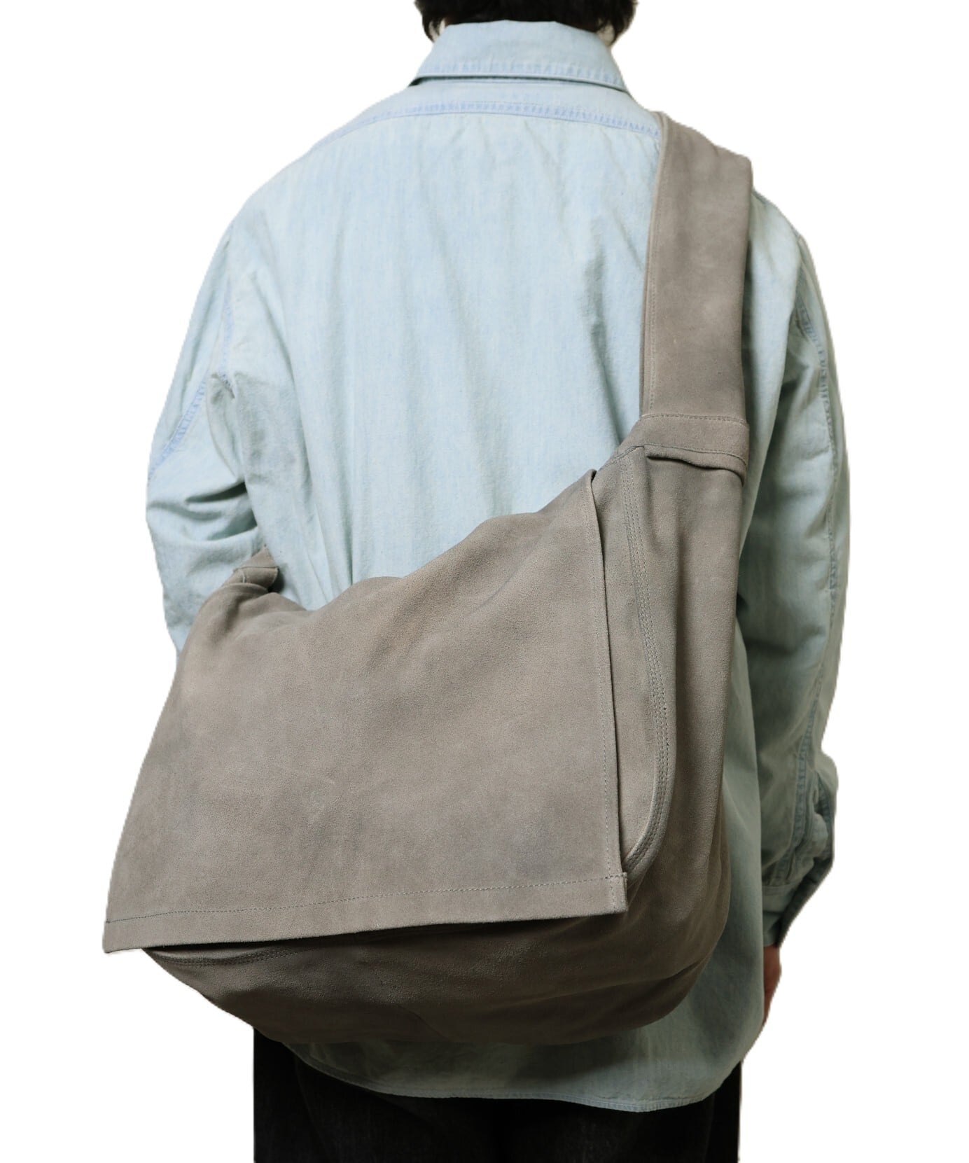 バッグ 中古品 SEVEN BY SEVEN / 800-6171152 LEATHER SHOULDER BAG (GRAY