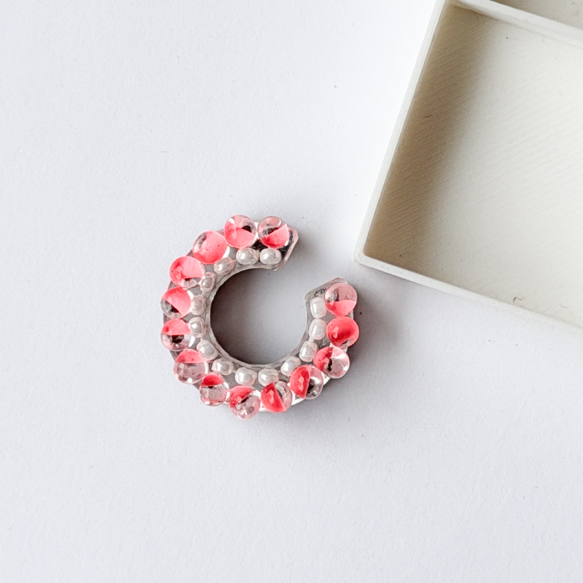 puzzle ring ear cuff 'bicolor' [08]
