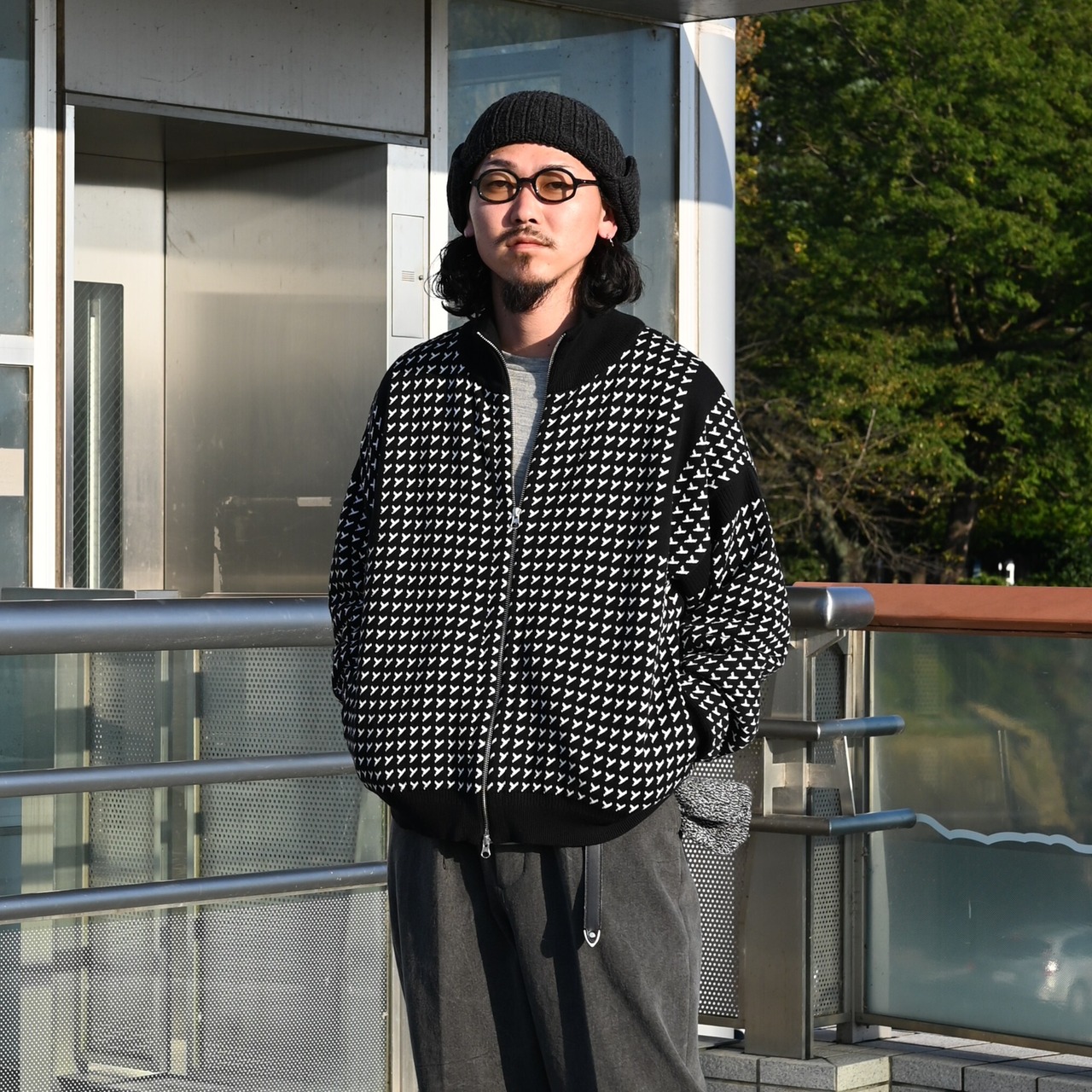 YASHIKI / GANKO別注 Shinsetsu Drivers Knit 自由にコーディネート