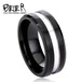 【送料無料】 メンズ リング 指輪 ステンレス 黒 ブラック シルバー ベスト 10000902