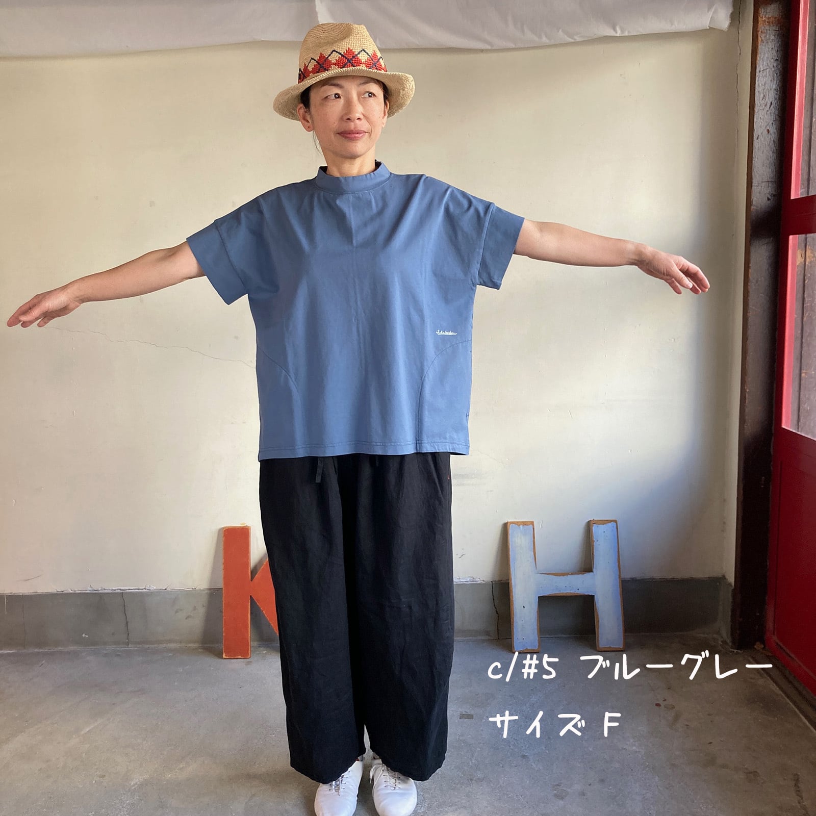 スタンド衿 Tシャツ Girl'sTシャツ 62C43 サイズF | 快晴堂