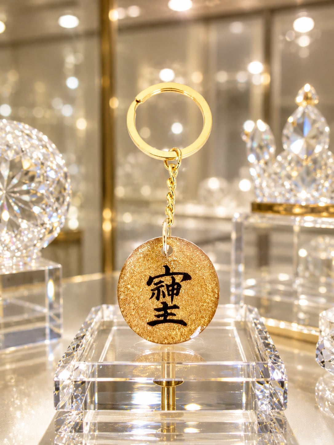 そしじ」レジンキーホルダー（金ラメ入り） | Crystal Temple｜ELENA