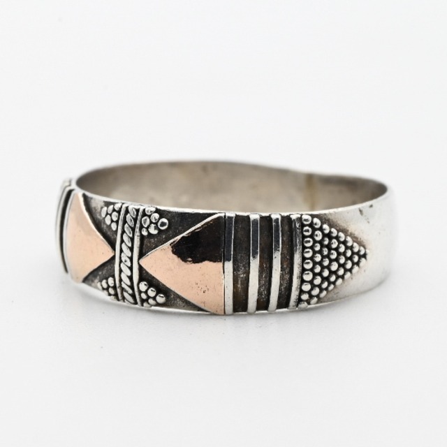 Two Points 14K Pink Gold Accent Band Ring #13.0 / Denmark