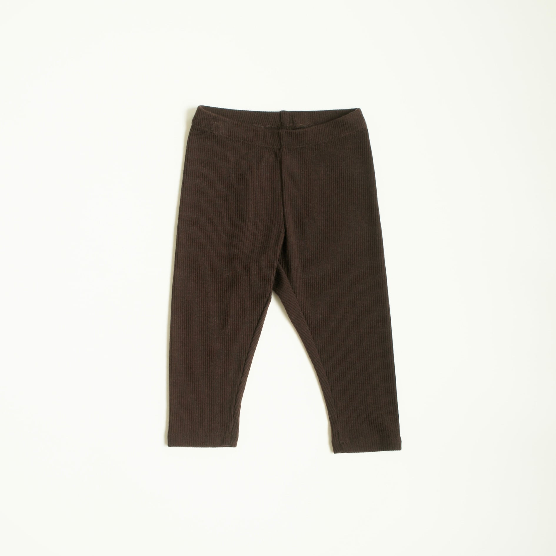 【 BABY 】〈 MOUN TEN. 25AW 〉wool rib leggings "レギンス" / chocolate