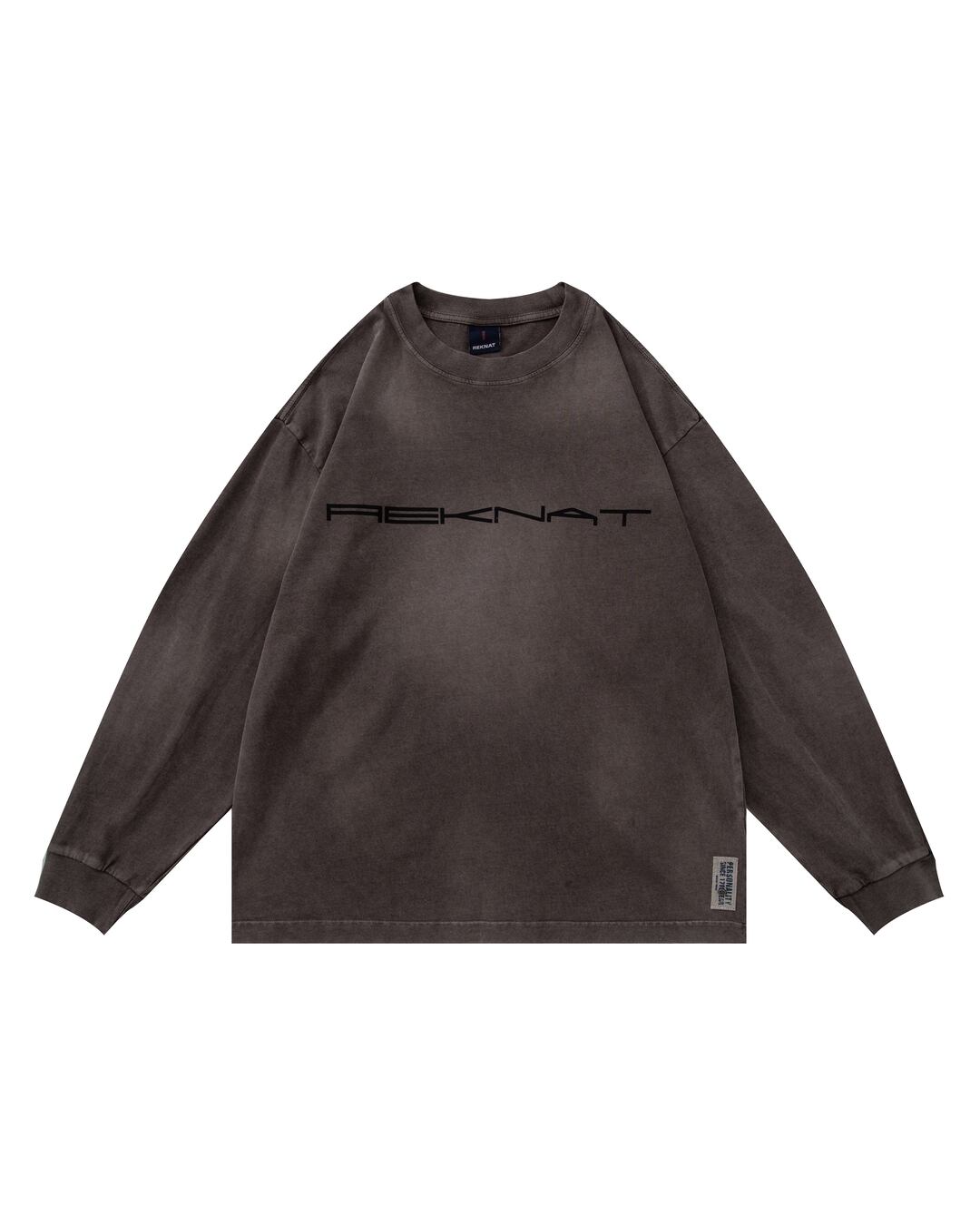 Long Sleeve Crew Neck Box Silhouette T-Shirt x00725 | XPOSE