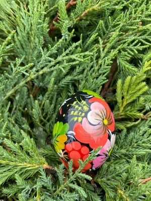 ペトリキウカ塗りのイースター・エッグ 4cm　ホメンコ作