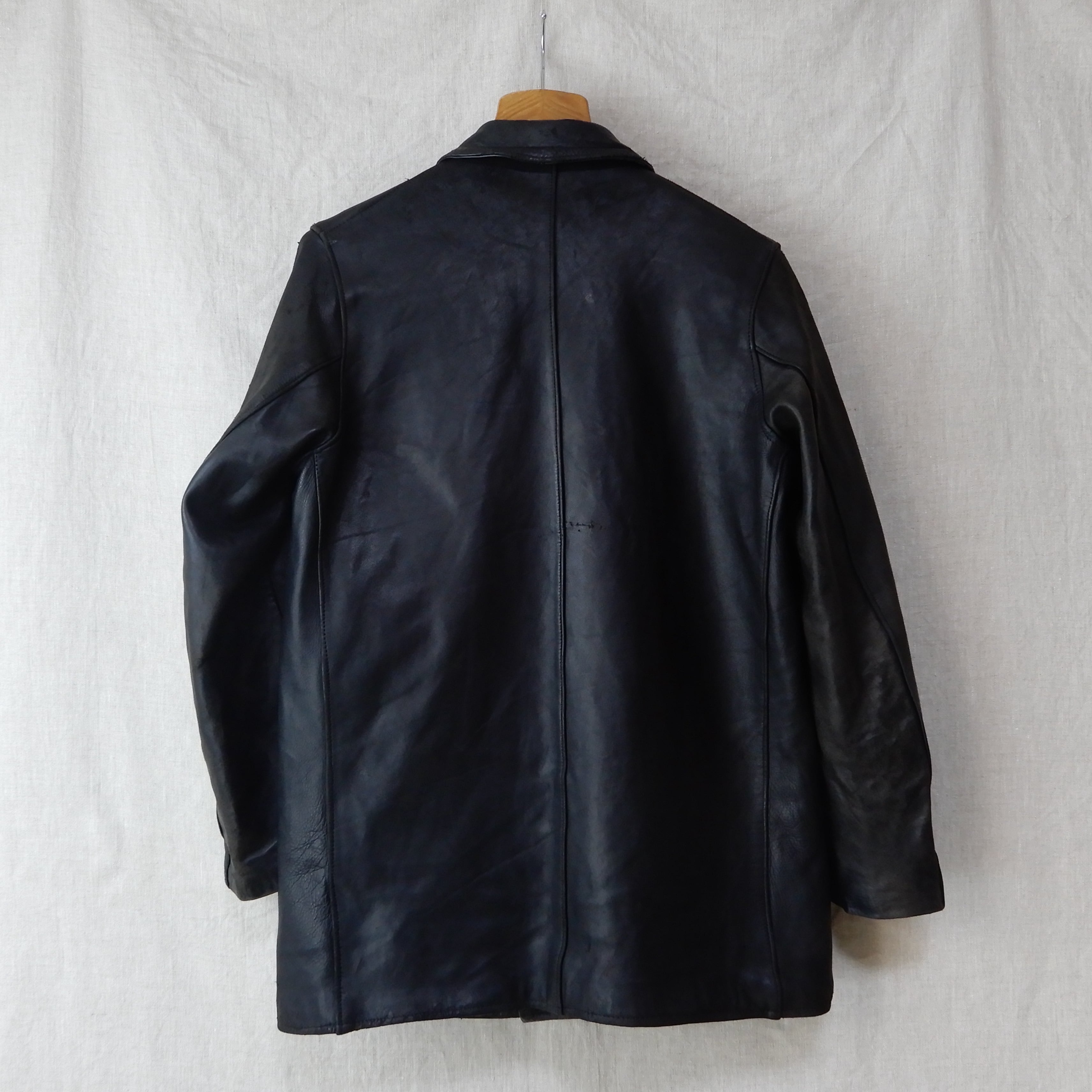 French Work Leather Jacket Black Le Corbusier Jacket | Loki ...