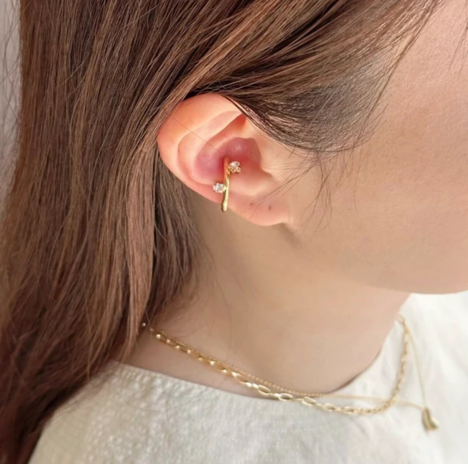 アシンメトリーイヤーカフ ゴールド（mimi-G07） | A&D mimi