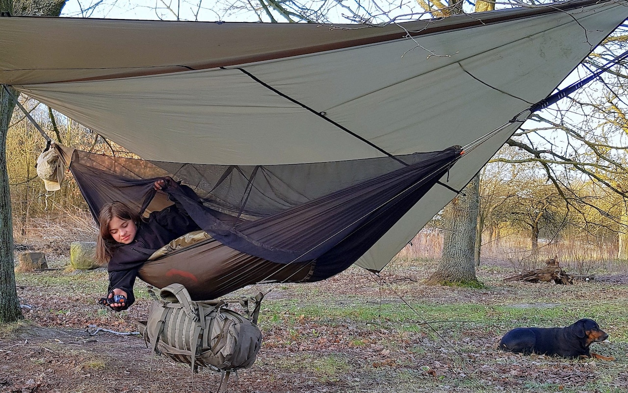 BUSHMEN ブッシュメン VAGABOND Hammock set ハンモック 軽量 パラシュート 蚊帳付き