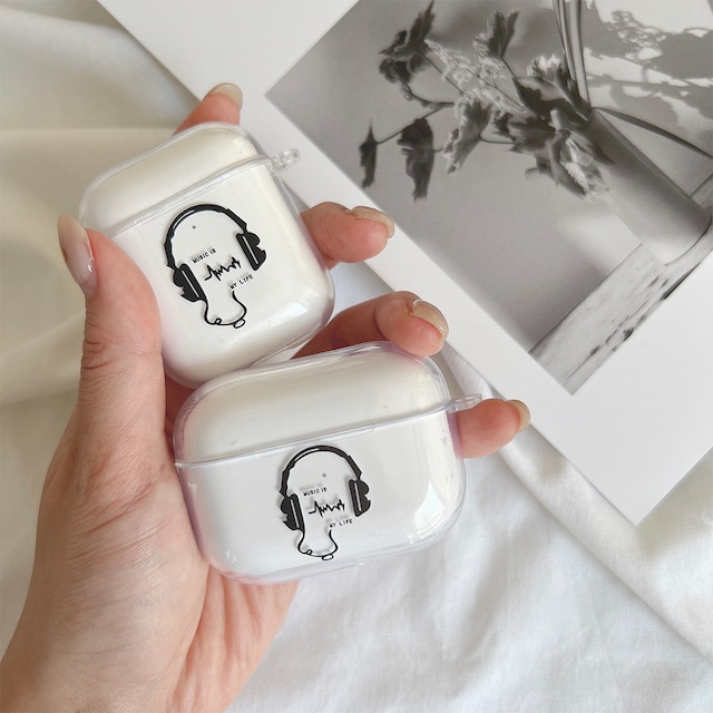 Headphones design clear airpods case