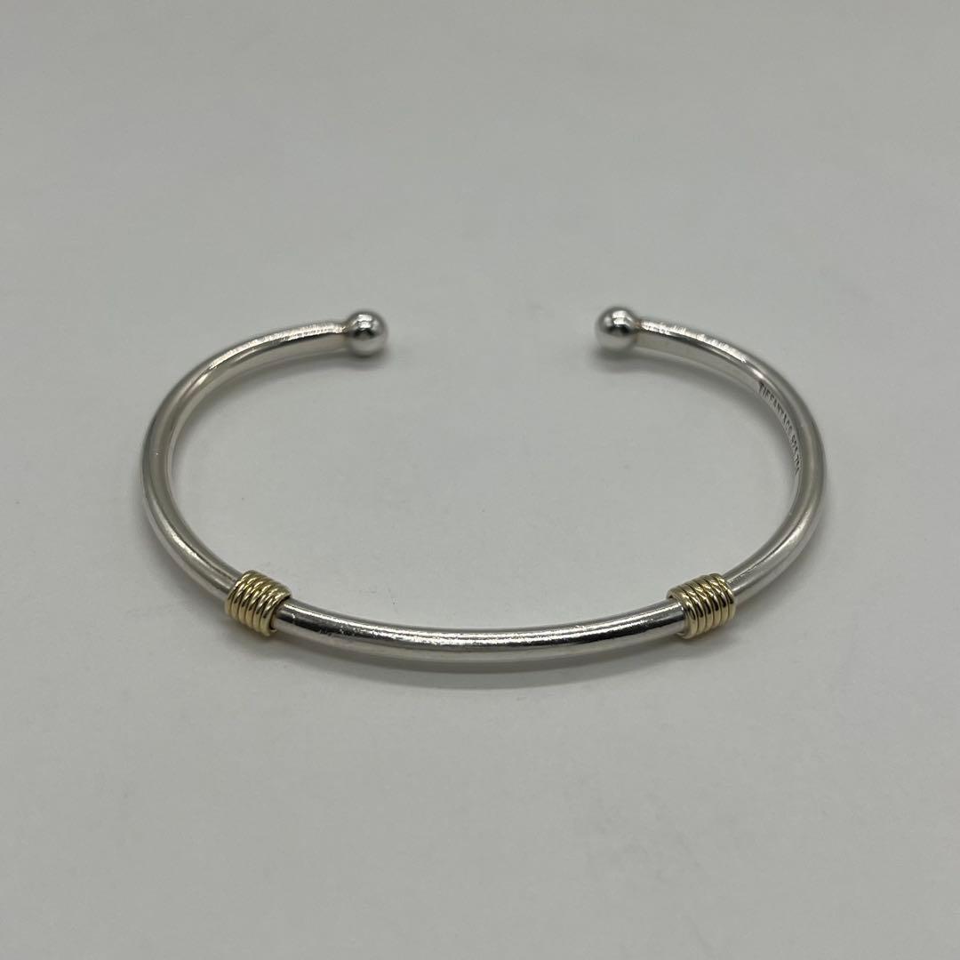 ティファニー TIFFANY バンドウィズ 2ワイヤー バングル コンビ 希少