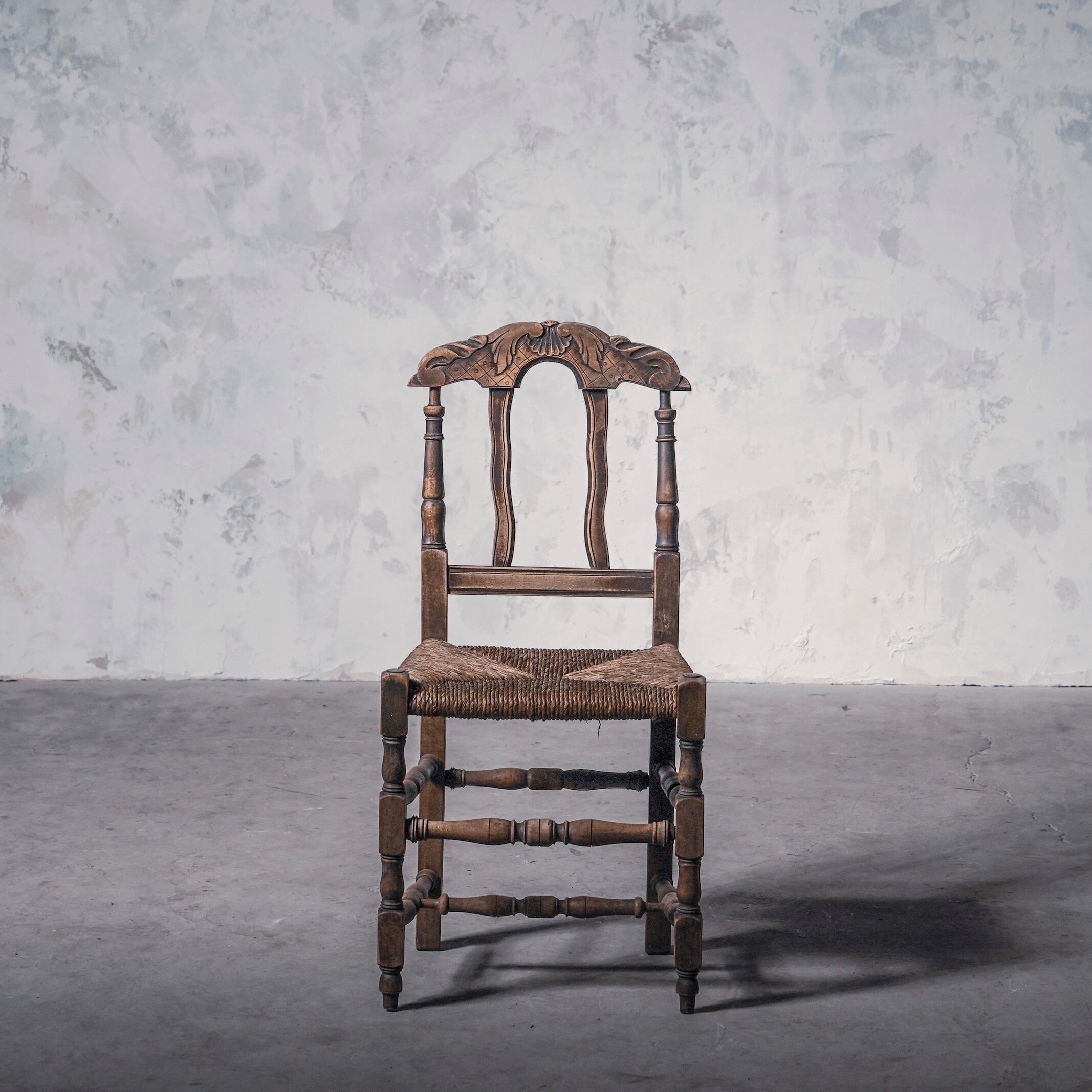 チェア/アンティークラッシュシートチェアー/フレンチアンティーク/剥離家具/店舗什器